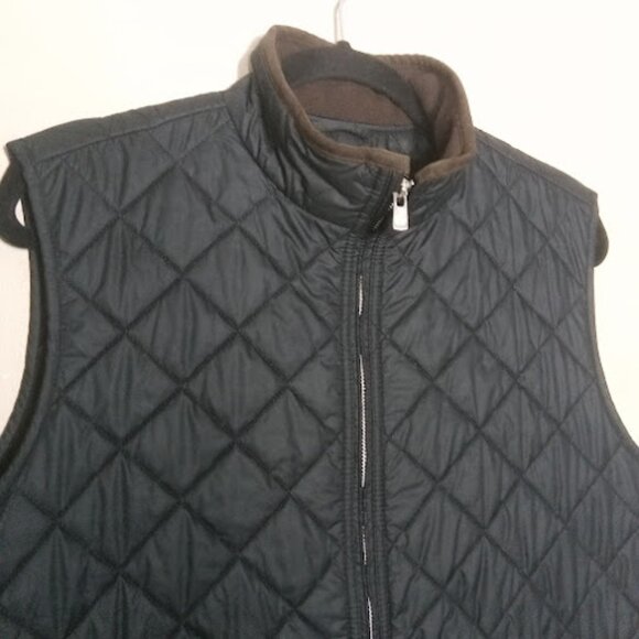 PETER MILLAR | Mens Navy Blue And Brown Hudson Lightweight Quilted Winter Vest M - Picture 4 of 15